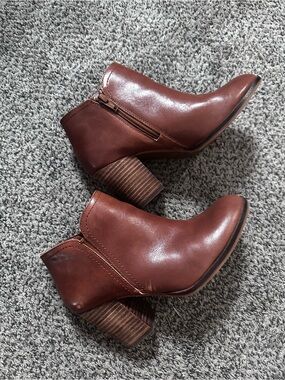 Alex Marie Chestnut Brown Ankle Booties